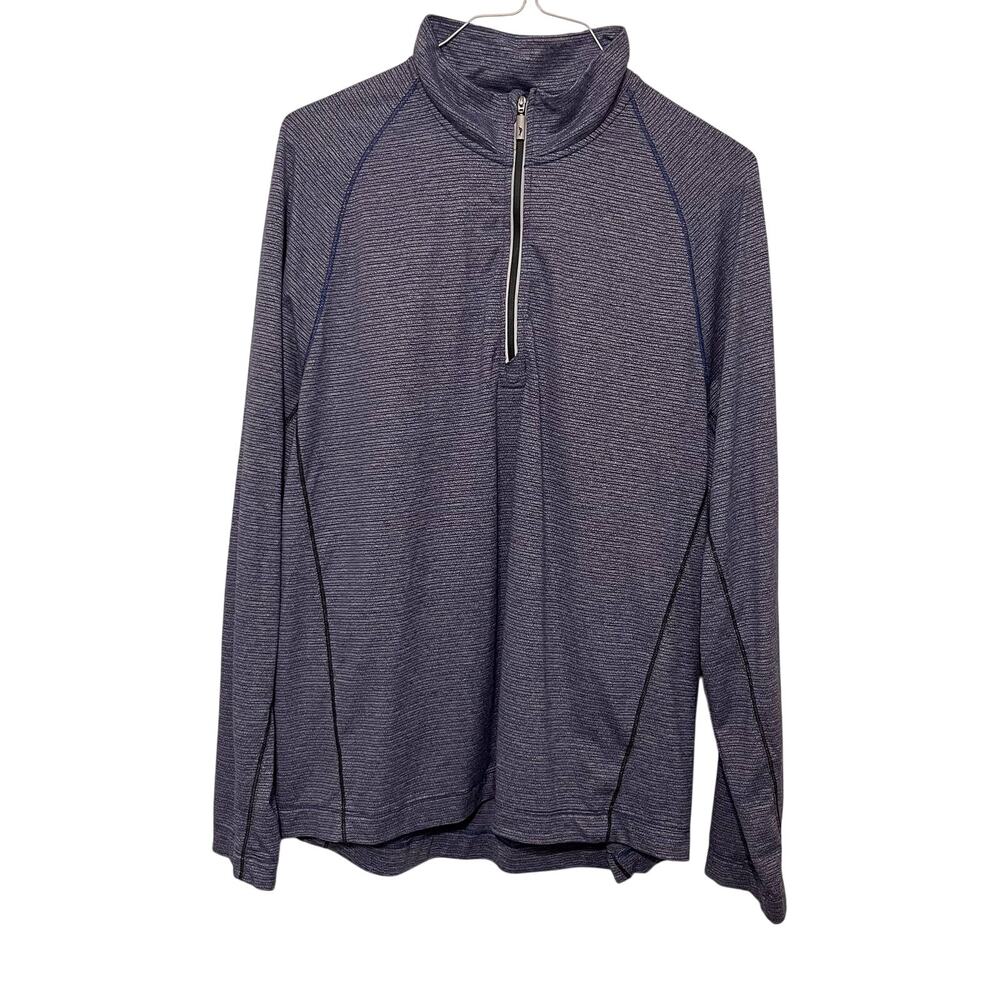 Tommy Bahama IslandZone Pullover Mens Large Blue 1/4 Zip Activewear Gorpcore